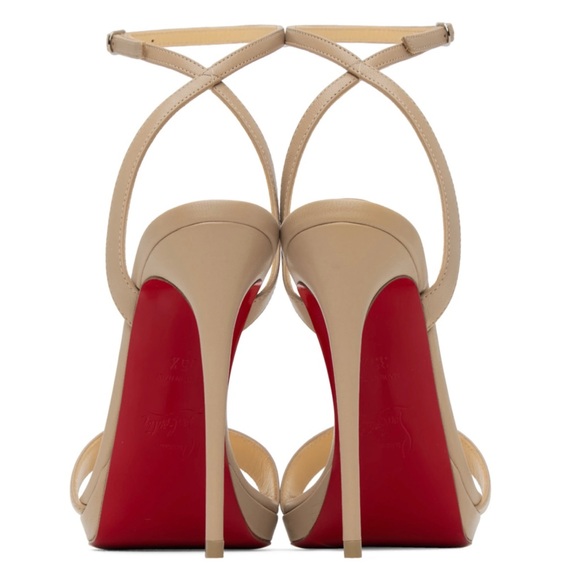 AUTH CHRISTIAN LOUBOUTIN 120 Loubi queen size 38.5 - Picture 1 of 10